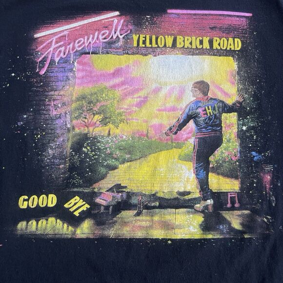 Elton John Concert Shirt Adult Large Farewell Yellow Brick Road Tour 2019 Cotton - Picture 3 of 10